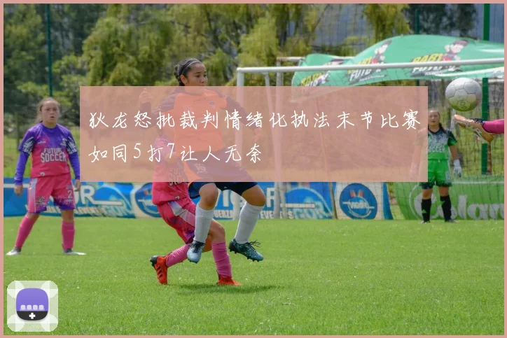 狄龙怒批裁判情绪化执法末节比赛如同5打7让人无奈